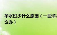 羊水过少什么原因（一些羊水过少最常见的原因羊水过少怎么办）