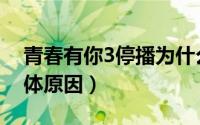 青春有你3停播为什么（青春有你3停播的具体原因）
