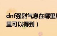 dnf强烈气息在哪里刷多（dnf强烈气息在哪里可以得到）