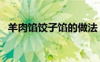 羊肉馅饺子馅的做法（羊肉馅饺子的做法）