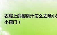 衣服上的樱桃汁怎么去除小窍门（衣服上的樱桃汁怎么去除小窍门）