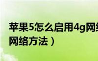 苹果5怎么启用4g网络（电信版苹果5使用4G网络方法）
