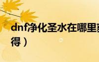 dnf净化圣水在哪里获得（dnf净化圣水怎么得）