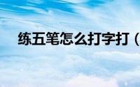 练五笔怎么打字打（怎样练习五笔打字）