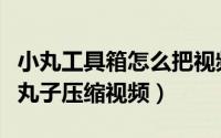 小丸工具箱怎么把视频压缩到最小（如何用小丸子压缩视频）