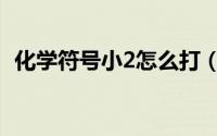化学符号小2怎么打（化学符号小2怎么打）