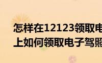 怎样在12123领取电子驾驶证（交管12123上如何领取电子驾照）