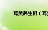 葛美养生粥（葛美养生粥的做法）