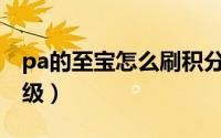 pa的至宝怎么刷积分（教你怎样刷PA至宝等级）