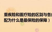 重疾险和医疗险的区别与各自的作用（重疾险和医疗险的搭配为什么是最保险的保障）