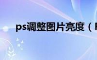 ps调整图片亮度（PS调整图片的色调）