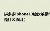 拼多多iphone13被砍单是什么意思（拼多多苹果13被退款是什么原因）