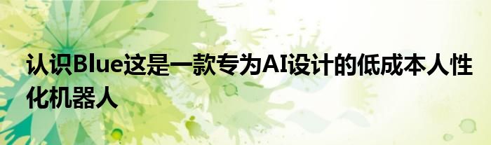 认识Blue这是一款专为AI设计的低成本人性化机器人