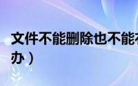 文件不能删除也不能右键（文件不能删除怎么办）