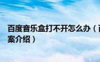 百度音乐盒打不开怎么办（百度音乐盒打不开问题的解决方案介绍）