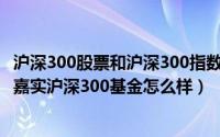 沪深300股票和沪深300指数基金（沪深300指数有什么优势嘉实沪深300基金怎么样）