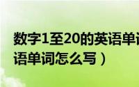 数字1至20的英语单词读音（数字1至20的英语单词怎么写）