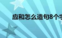 应和怎么造句8个字（应和怎么解释）