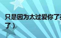 只是因为太过爱你了英文（只是因为太过爱你了）