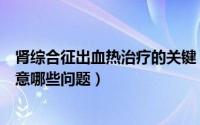 肾综合征出血热治疗的关键（肾综合征出血热治疗上需要注意哪些问题）