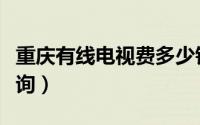 重庆有线电视费多少钱（重庆有线电视费用查询）