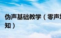 伪声基础教学（零声坊伪声基础教程和伪声认知）