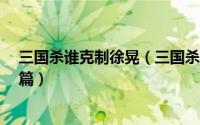三国杀谁克制徐晃（三国杀武将分析之周亚夫之风《徐晃》篇）