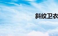 斜纹卫衣布有哪些
