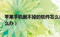 苹果手机删不掉的软件怎么办（苹果手机软件删除不掉该怎么办）