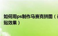 如何用ps制作马赛克拼图（在ps中给图片添加蓝色马赛克拼贴效果）