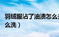 羽绒服沾了油渍怎么去除（羽绒服沾了油渍怎么洗）