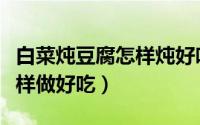 白菜炖豆腐怎样炖好吃又简单（白菜炖豆腐怎样做好吃）