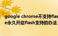 google chrome不支持flash（解决Google浏览器Chrome永久开启flash支持的办法）