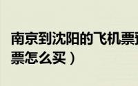 南京到沈阳的飞机票预订（南京到沈阳的飞机票怎么买）