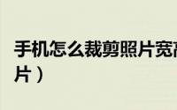 手机怎么裁剪照片宽高像素（手机怎么裁剪照片）