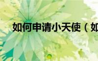 如何申请小天使（如何申请小天使基金）