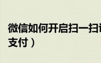 微信如何开启扫一扫识物（微信如何开启扫脸支付）