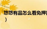 悠悠有品怎么看免押额度（悠悠有品怎么扣款）