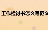 工作检讨书怎么写范文（工作检讨书怎么写）