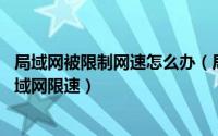 局域网被限制网速怎么办（局域网被限速怎么办 如何破解局域网限速）