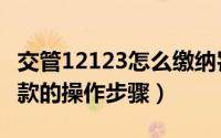 交管12123怎么缴纳罚款（交管12123缴纳罚款的操作步骤）