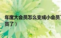 年度大会员怎么变成小会员了呢（年度大会员怎么变成小会员了）