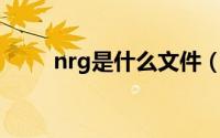 nrg是什么文件（用什么软件打开）