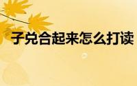 子兑合起来怎么打读（子兑合起来怎么打）