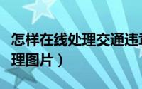 怎样在线处理交通违章扣分罚款（怎样在线处理图片）