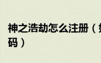 神之浩劫怎么注册（如何获得神之浩劫的激活码）
