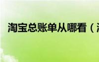 淘宝总账单从哪看（淘宝总账单从哪里找）