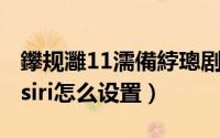 鑻规灉11濡備綍璁剧疆siri（11.2.6苹果系统siri怎么设置）