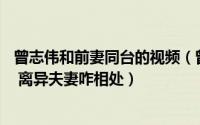 曾志伟和前妻同台的视频（曾志伟与前妻离婚42年罕见同框 离异夫妻咋相处）