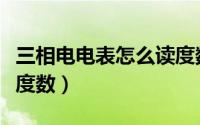 三相电电表怎么读度数（怎样读三相智能电表度数）